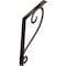 Ekena Millwork Edwards Wrought Iron Bracket, (Single center brace), Antiqued Brass 1 1/2"W x 12"D x 15"H BKTM01X12X15SEDABS - alternate 1